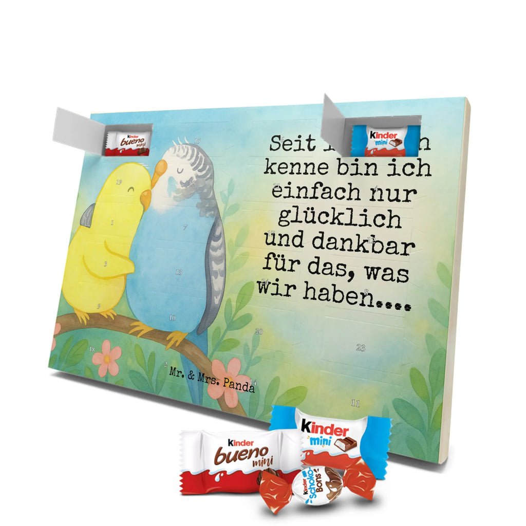 Chocolate advent calendar Parakeets in love Design Loving, Two, Together, Marriage, Proposal of marriage, Love gift, gift for her, gift for him, anniversary gift, trust, birds, closeness, budgie, cuddling