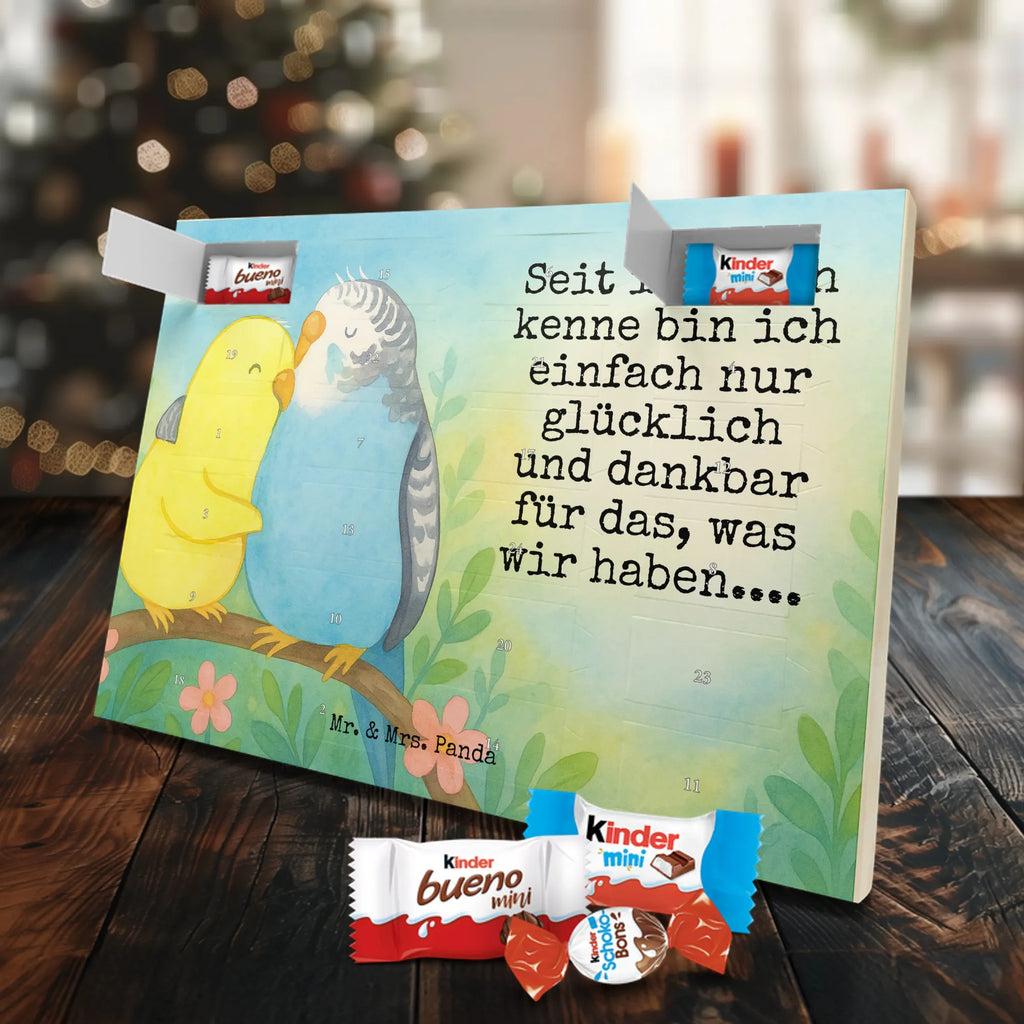 Chocolate advent calendar Parakeets in love Design Loving, Two, Together, Marriage, Proposal of marriage, Love gift, gift for her, gift for him, anniversary gift, trust, birds, closeness, budgie, cuddling