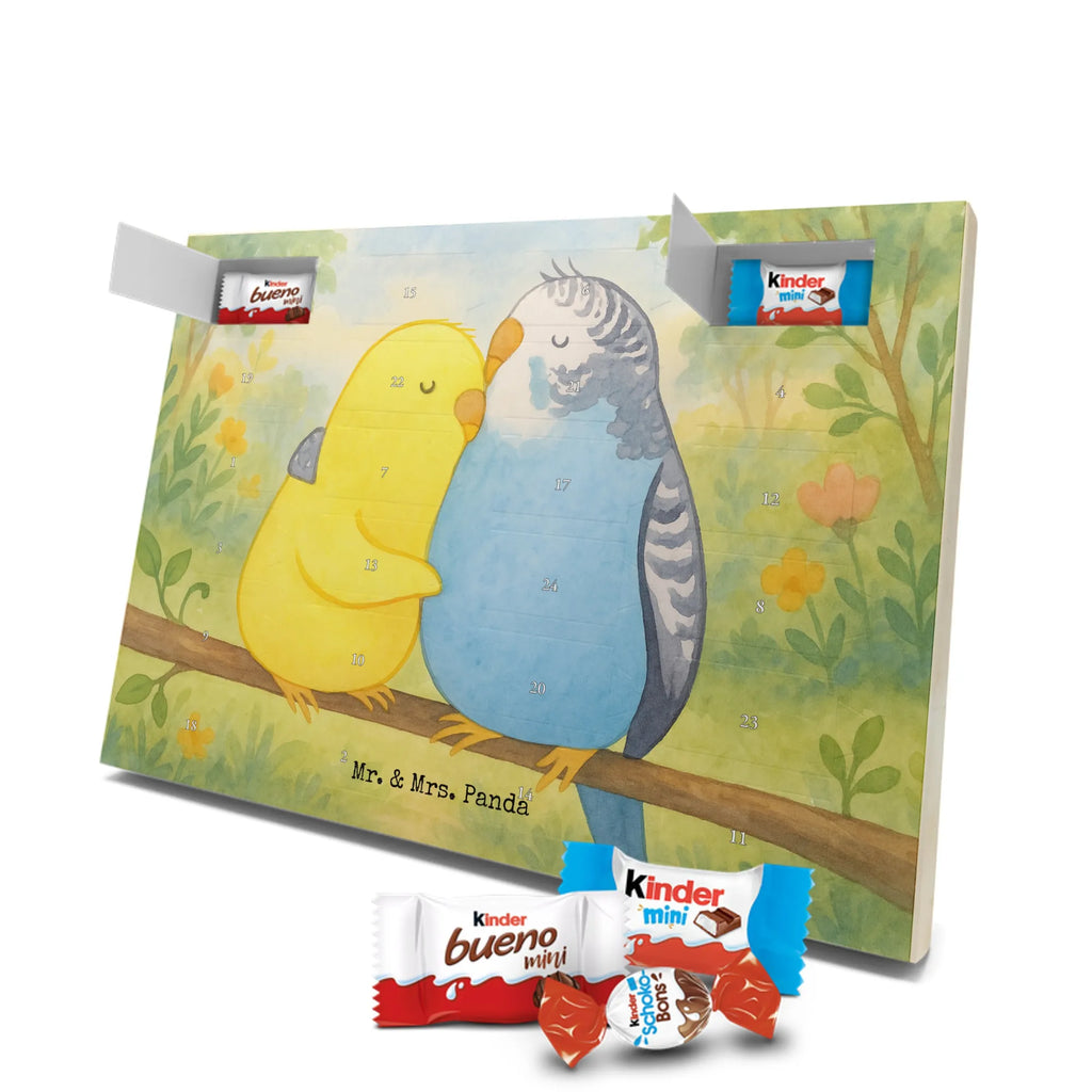 Chocolate advent calendar Parakeets in love Design Loving, Two, Together, Marriage, Proposal of marriage, Love gift, gift for her, gift for him, anniversary gift, trust, birds, closeness, budgie, cuddling