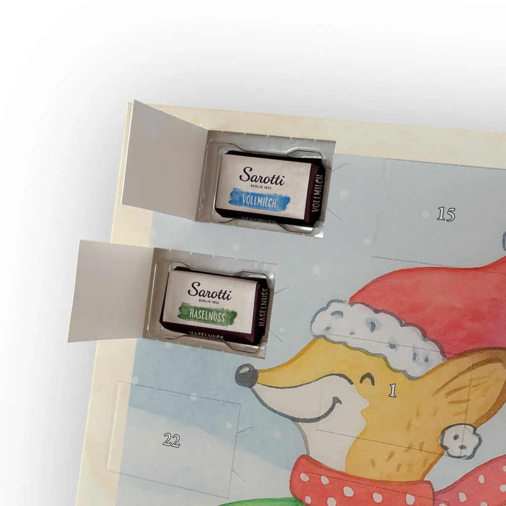 Chocolate advent calendar Fox skates Design snow, Christmas time, christmas days, fir tree, christmas time, christmas tree, christmas present, santa claus, christmas eve