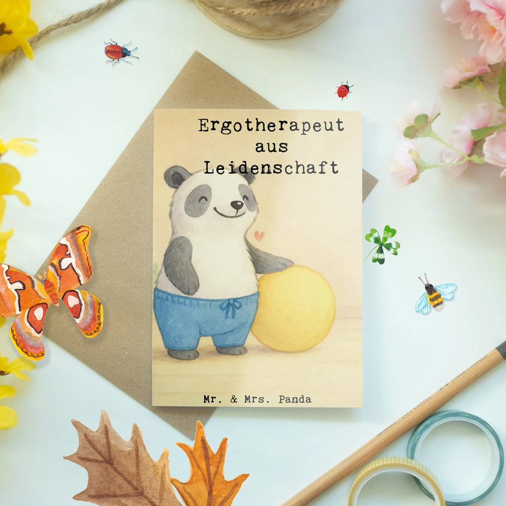 Grußkarte Ergotherapeut Leidenschaft Design Einladungskarte, Glückwunschkarte, Grußkarte, Ansichtskarten, Geburtstagskarte, Karte, Hochzeitskarte, Klappkarte, Beruf, Ausbildung, Jubiläum, Abschied, Rente, Kollege, Kollegin, Geschenk, Schenken, Arbeitskollege, Mitarbeiter, Firma, Danke, Dankeschön, Ergotherapie, Ergotherapeut