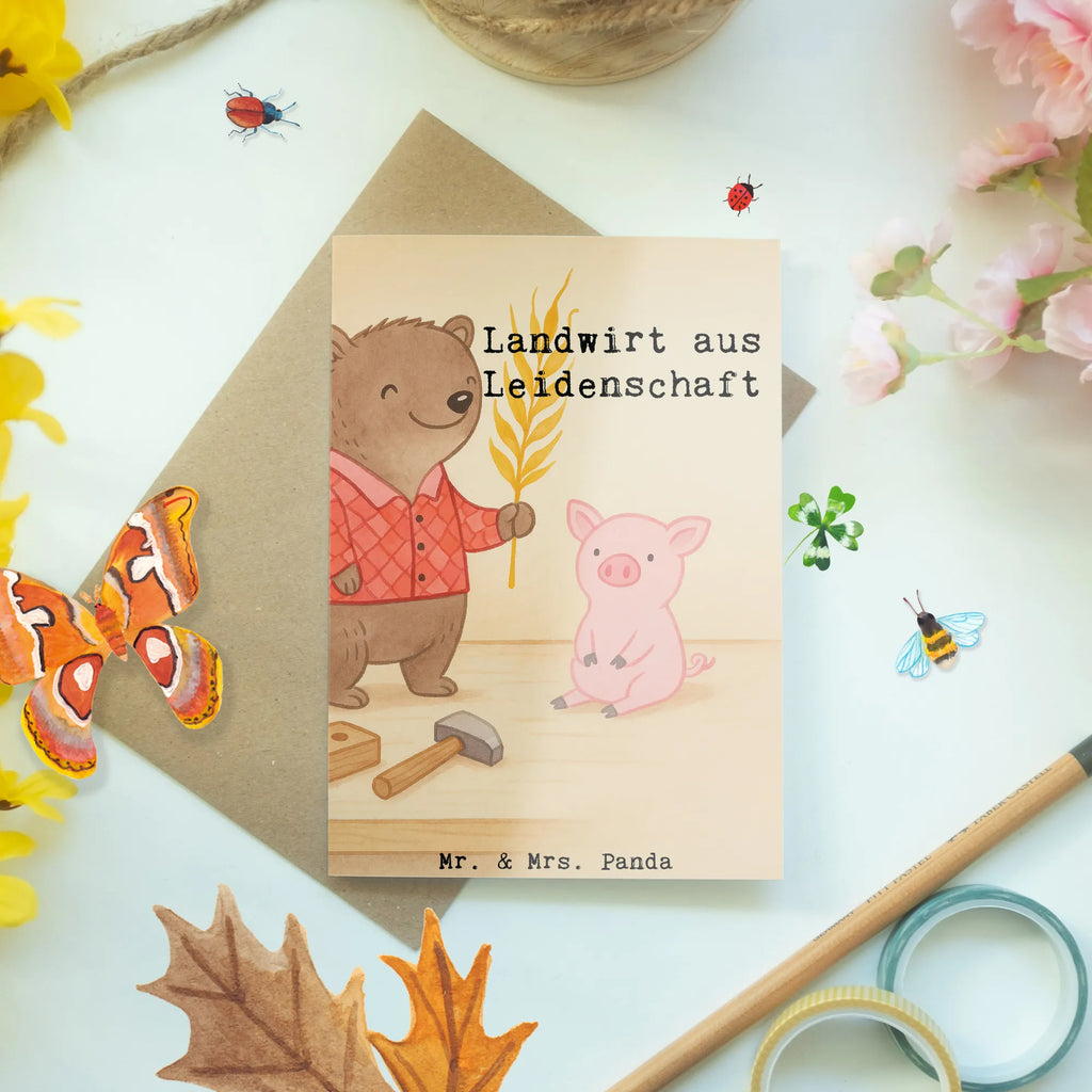Grußkarte Landwirt Leidenschaft Design Klappkarte, Grußkarte, Karte, Glückwunschkarte, Einladungskarte, Ansichtskarten, Hochzeitskarte, Geburtstagskarte, Beruf, Ausbildung, Jubiläum, Abschied, Rente, Kollege, Kollegin, Geschenk, Schenken, Arbeitskollege, Mitarbeiter, Firma, Danke, Dankeschön, Landwirt; Bauer, Tierwirt, Farmer, Agronom, Bauernhof