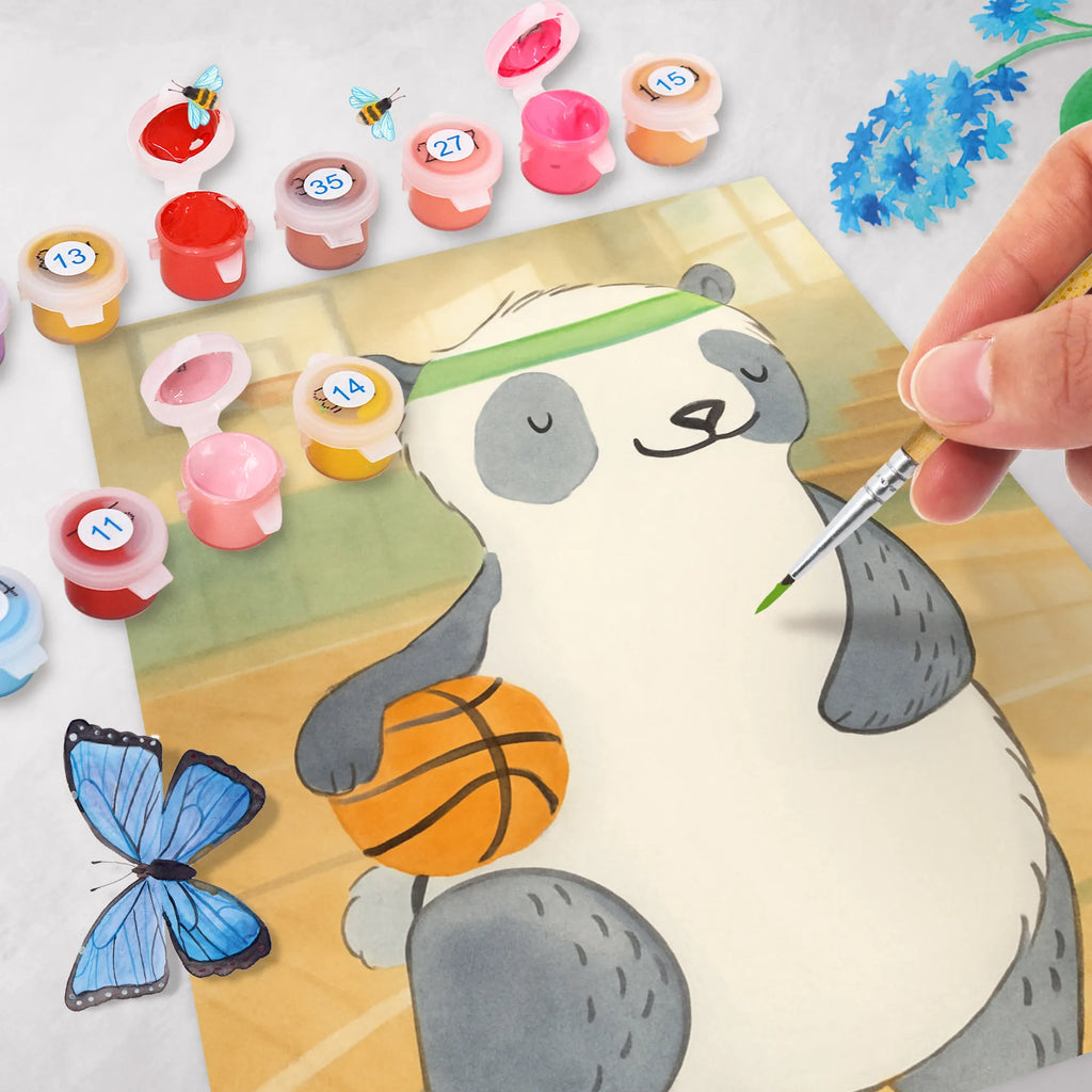 Malen nach Zahlen Panda Basketball Design Kunstwerk, Ausmalbild, Kreativität, Bastelidee, Malen, DIY, Baseln, Künstler, Malen nach Zahlen, Geschenk, Sport, Sportart, Hobby, Schenken, Danke, Dankeschön, Auszeichnung, Gewinn, Sportler, Basketballplatz, Basketball Verband, Basketball Verein, Basketball