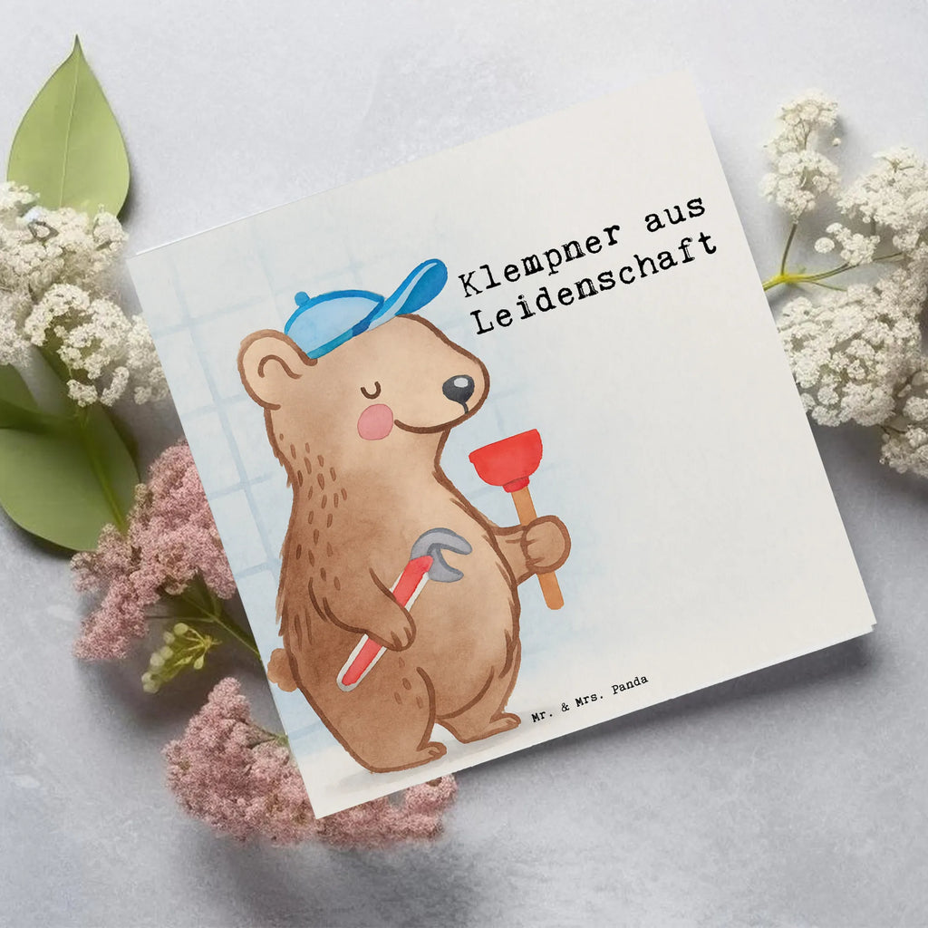 Deluxe Karte Klempner Leidenschaft Design Geburtstagskarte, Hochwertige Klappkarte, Hochwertige Grußkarte, Einladungskarte, Hochzeitskarte, Glückwunschkarte, Klappkarte, Karte, Grußkarte, Beruf, Ausbildung, Jubiläum, Abschied, Rente, Kollege, Kollegin, Geschenk, Schenken, Arbeitskollege, Mitarbeiter, Firma, Danke, Dankeschön, Bauklempner, Sanitärinstallationen, Meister, Gesellenprüfung, Installateur, Fachbetrieb, Klempner, Handwerker