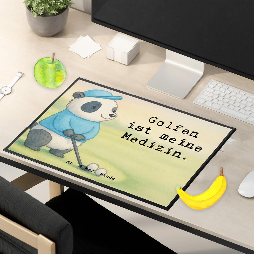 Schreibtischunterlage Panda Golfen Design Schreibwaren, Schreibtischauflage, Schreibunterlage, Bürobedarf, Büroartikel, Schreibtisch Unterlagen, Schreibtischunterlage Groß, Geschenk, Sport, Sportart, Hobby, Schenken, Danke, Dankeschön, Auszeichnung, Gewinn, Sportler, Golfen, Golf spielen, Golfplatz, Golfturnier, Golf Verein
