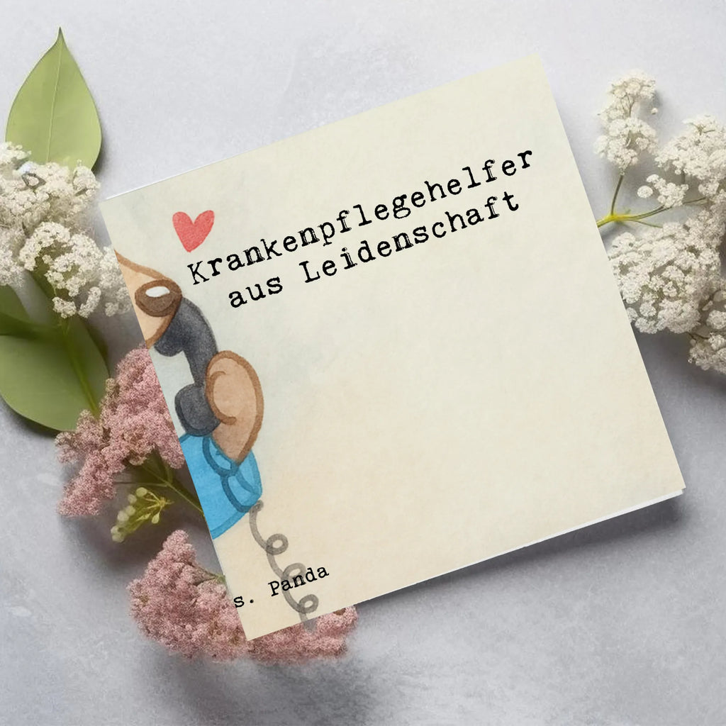 Deluxe Karte Krankenpflegehelfer Leidenschaft Design Hochwertige Grußkarte, Einladungskarte, Klappkarte, Karte, Hochzeitskarte, Glückwunschkarte, Hochwertige Klappkarte, Grußkarte, Geburtstagskarte, Beruf, Ausbildung, Jubiläum, Abschied, Rente, Kollege, Kollegin, Geschenk, Schenken, Arbeitskollege, Mitarbeiter, Firma, Danke, Dankeschön, Pflegehelfer, Krankenpflegehelfer, Pflegekraft