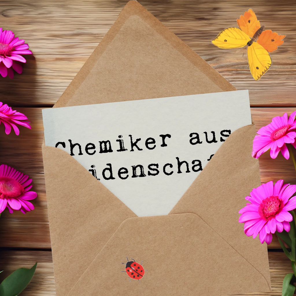 Deluxe Karte Chemiker Leidenschaft Design Einladungskarte, Geburtstagskarte, Karte, Hochwertige Grußkarte, Glückwunschkarte, Grußkarte, Klappkarte, Hochwertige Klappkarte, Hochzeitskarte, Beruf, Ausbildung, Jubiläum, Abschied, Rente, Kollege, Kollegin, Geschenk, Schenken, Arbeitskollege, Mitarbeiter, Firma, Danke, Dankeschön, Wissenschaftler, Labor, Naturwissenschaftler, Chemiker, Chemielaborant, Forschung, Studium