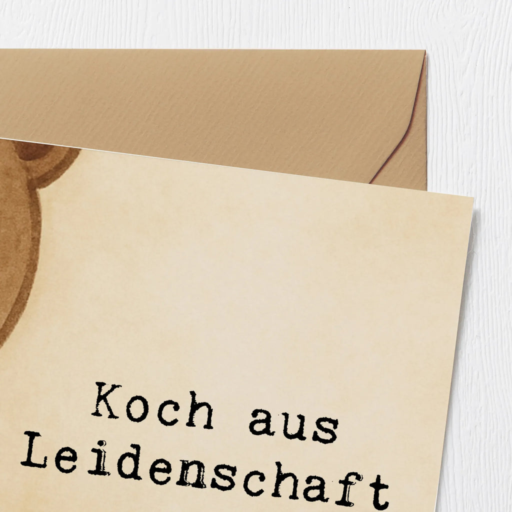 Deluxe Karte Koch Leidenschaft Design Grußkarte, Karte, Glückwunschkarte, Hochwertige Klappkarte, Einladungskarte, Hochzeitskarte, Hochwertige Grußkarte, Klappkarte, Geburtstagskarte, Beruf, Ausbildung, Jubiläum, Abschied, Rente, Kollege, Kollegin, Geschenk, Schenken, Arbeitskollege, Mitarbeiter, Firma, Danke, Dankeschön, Chefkoch, Küchenmeister, Fernsehkoch, Koch, Schiffskoch, Restaurant, Küchenchef, Sternekoch