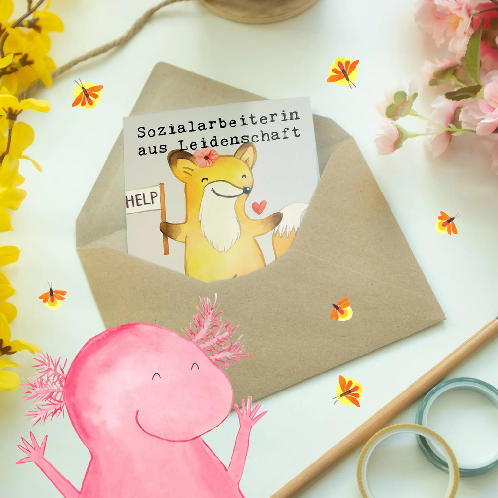 Grußkarte Sozialarbeiterin Leidenschaft Design Geburtstagskarte, Einladungskarte, Glückwunschkarte, Hochzeitskarte, Karte, Klappkarte, Ansichtskarten, Grußkarte, Beruf, Ausbildung, Jubiläum, Abschied, Rente, Kollege, Kollegin, Geschenk, Schenken, Arbeitskollege, Mitarbeiter, Firma, Danke, Dankeschön
