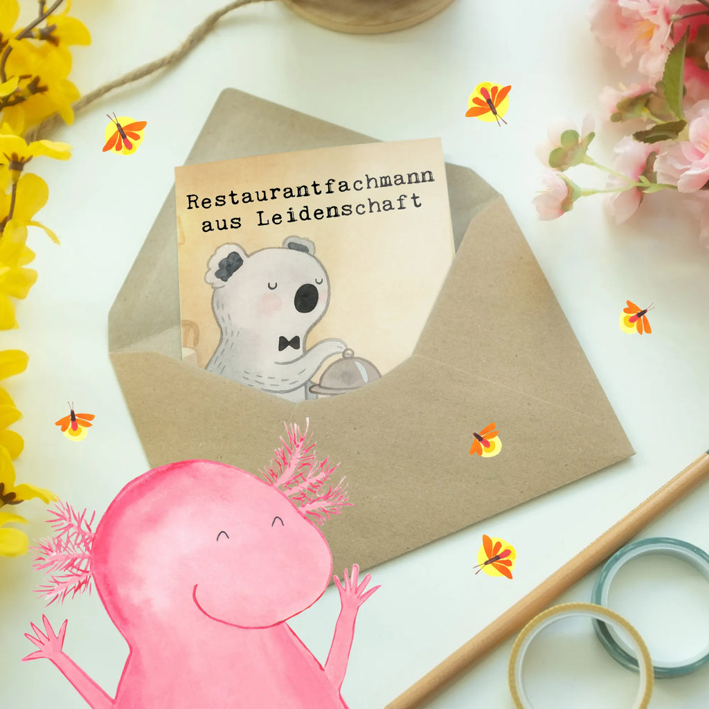 Grußkarte Restaurantfachmann Leidenschaft Design Klappkarte, Karte, Hochzeitskarte, Ansichtskarten, Glückwunschkarte, Einladungskarte, Grußkarte, Geburtstagskarte, Beruf, Ausbildung, Jubiläum, Abschied, Rente, Kollege, Kollegin, Geschenk, Schenken, Arbeitskollege, Mitarbeiter, Firma, Danke, Dankeschön