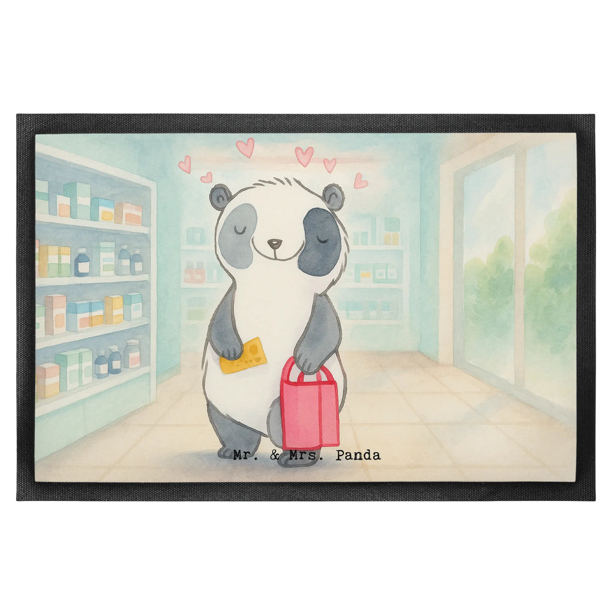 Fußmatte Panda Shopping Design Schmutzfänger, Gummimatte, Gummi-Fußmatte, Outdoor-Matte, Schmutzmatte, Schmutzfangteppich, Schuhabstreifer, Abtreter, matte haustür, Abtretmatte, Bodenvorleger, Fußabstreifer, flurmatte, Türmatte, Vorleger, bodenmatte, Fußabtreter, Fussmatte, teppichmatte, Sauberlaufmatte, hausmatte, abstreifer, Eingangsmatte, Türvorleger, Schmutzfangmatte, Eingangsteppich, außenmatte, Haustürmatte, fußmatte, Geschenk, Sportart, Hobby, Danke, Dankeschön, Auszeichnung, Gewinn, Sportler, Schenken, Sport, Einkaufen, Shoppen, Shopping