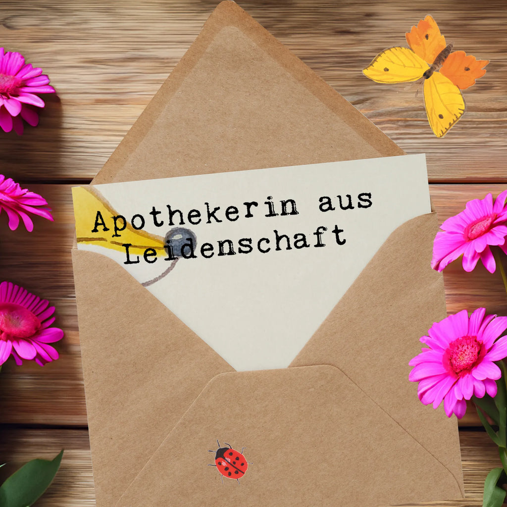 Deluxe Karte Apothekerin Leidenschaft Design Grußkarte, Glückwunschkarte, Karte, Hochwertige Grußkarte, Hochzeitskarte, Klappkarte, Geburtstagskarte, Einladungskarte, Hochwertige Klappkarte, Beruf, Ausbildung, Jubiläum, Abschied, Rente, Kollege, Kollegin, Geschenk, Schenken, Arbeitskollege, Mitarbeiter, Firma, Danke, Dankeschön, Apothekerin, Staatsexamen, Pharmazie, Approbation, Eröffnung Apotheke