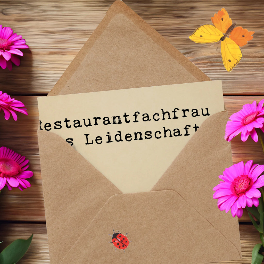 Deluxe Karte Restaurantfachfrau Leidenschaft Design Einladungskarte, Geburtstagskarte, Hochwertige Grußkarte, Karte, Glückwunschkarte, Grußkarte, Hochzeitskarte, Klappkarte, Hochwertige Klappkarte, Beruf, Ausbildung, Jubiläum, Abschied, Rente, Kollege, Kollegin, Geschenk, Schenken, Arbeitskollege, Mitarbeiter, Firma, Danke, Dankeschön