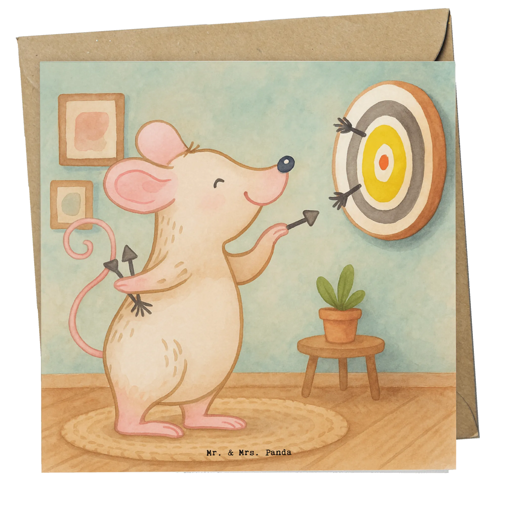 Deluxe Karte Maus Dart spielen Design Karte, Hochwertige Klappkarte, Hochwertige Grußkarte, Klappkarte, Einladungskarte, Grußkarte, Glückwunschkarte, Hochzeitskarte, Geburtstagskarte, Geschenk, Sport, Sportart, Hobby, Schenken, Danke, Dankeschön, Auszeichnung, Gewinn, Sportler, Dart spielen, Dart Turnier, Darten, Darts