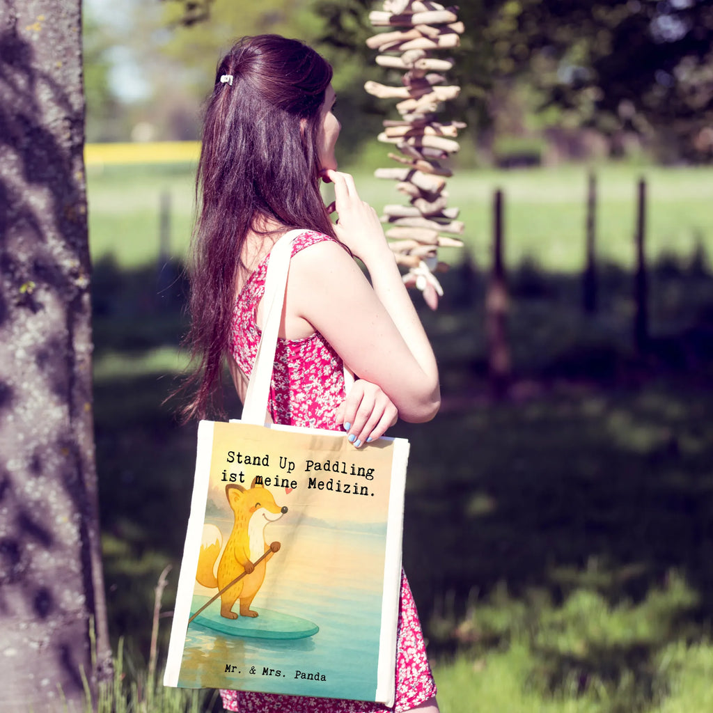 Tragetasche Fuchs Stand Up Paddling Design Stoffbeutel, Laptoptasche, Strandtasche, Stofftasche, Shopper, Umhängetasche, Jutebeutel, Beuteltasche, Beutel, Badetasche, Einkaufstüte, Einkaufstasche, Tasche, Schultertasche, Jutetasche, Tragetasche, Geschenk, Sport, Sportart, Hobby, Schenken, Danke, Dankeschön, Auszeichnung, Gewinn, Sportler, SUB, Stand Up Paddling, Paddle Boarding, Stand up paddle, subben