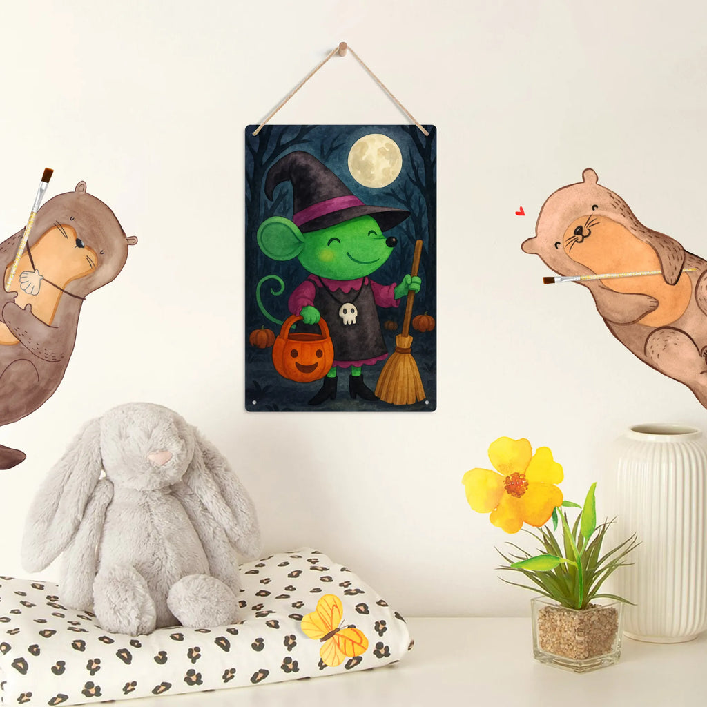 Paint by Numbers Metal Sign Mouse Witch Design Halloween, decoration, Martin singing, decor, gifts, giving