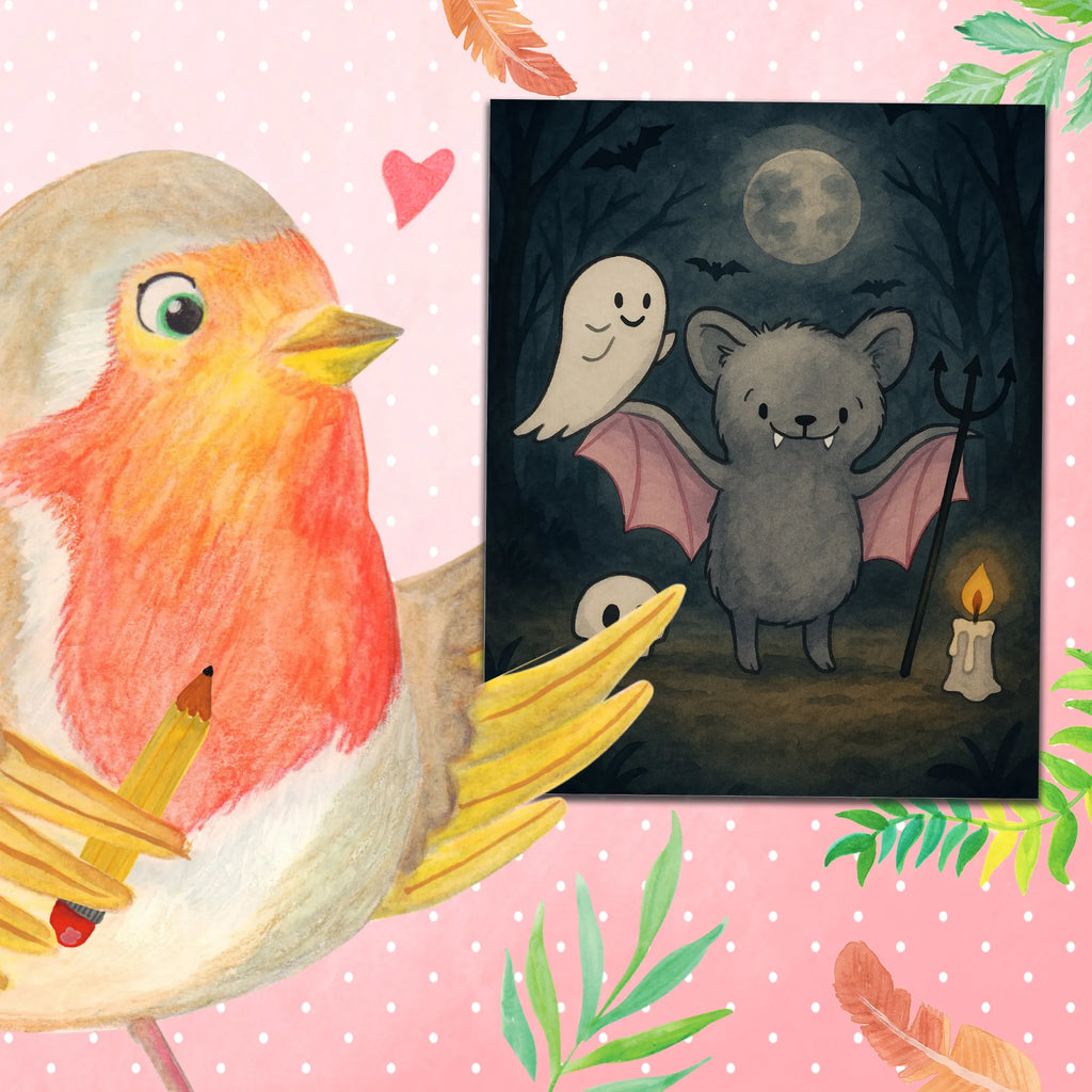 Malowanie według numerów Nietoperz Drakula Design Halloween, dekoracje, Martinssingen, dekoracja, prezenty, dawanie