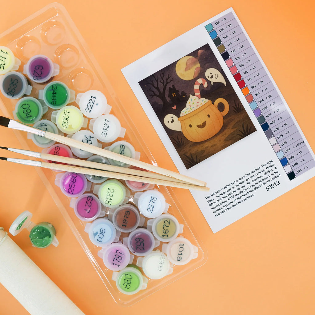 Malowanie według numerów Kawa Duch Design Halloween, dekoracje, Martinssingen, dekoracja, prezenty, dawanie