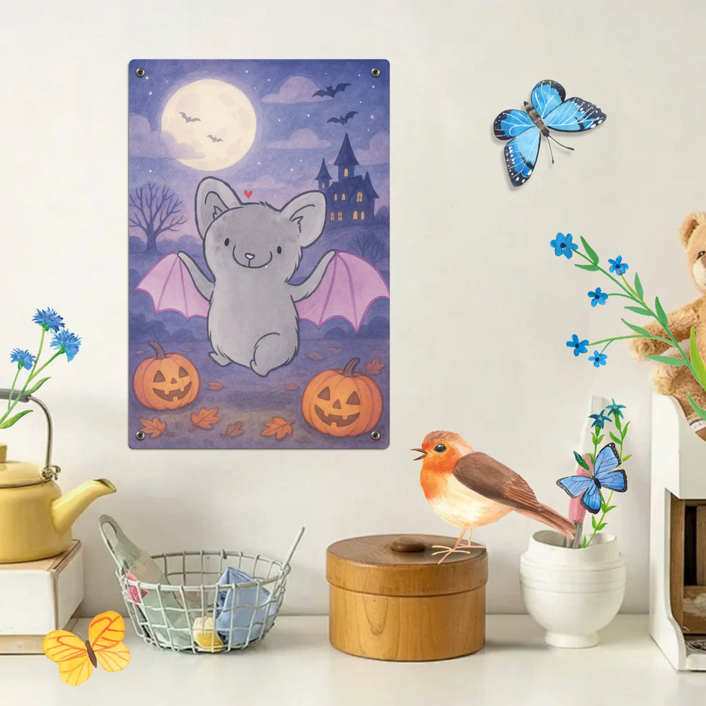 Paint by Numbers Metal Sign Bat Classic Design Halloween, decoration, Martin singing, decor, gifts, giving