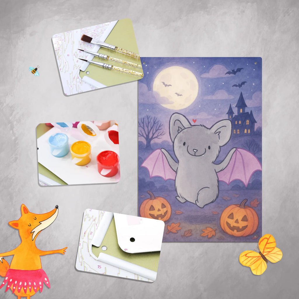 Paint by Numbers Metal Sign Bat Classic Design Halloween, decoration, Martin singing, decor, gifts, giving