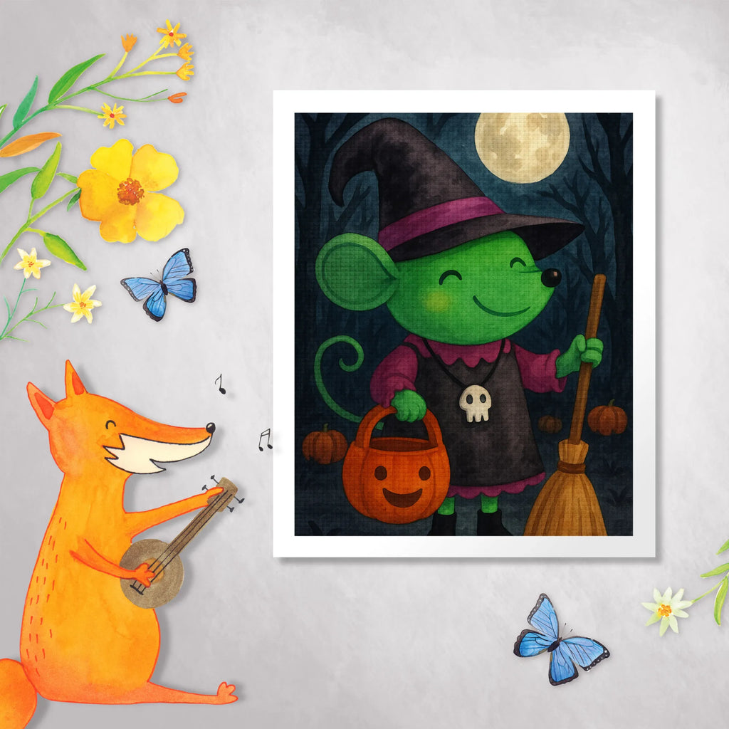 Diamond Painting Mouse Witch Design Halloween, decoration, Martin singing, decor, gifts, giving