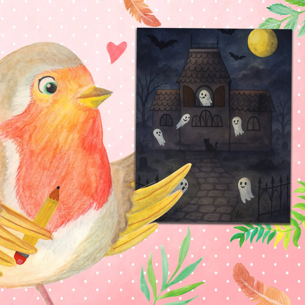 Malowanie według numerów Duchy Willa Design Kreativität, Baseln, Kunstwerk, Malen, Künstler, DIY, Ausmalbild, Malen nach Zahlen, Bastelidee, Halloween, Deko, Martinssingen, Dekoration, Geschenke, Schenken