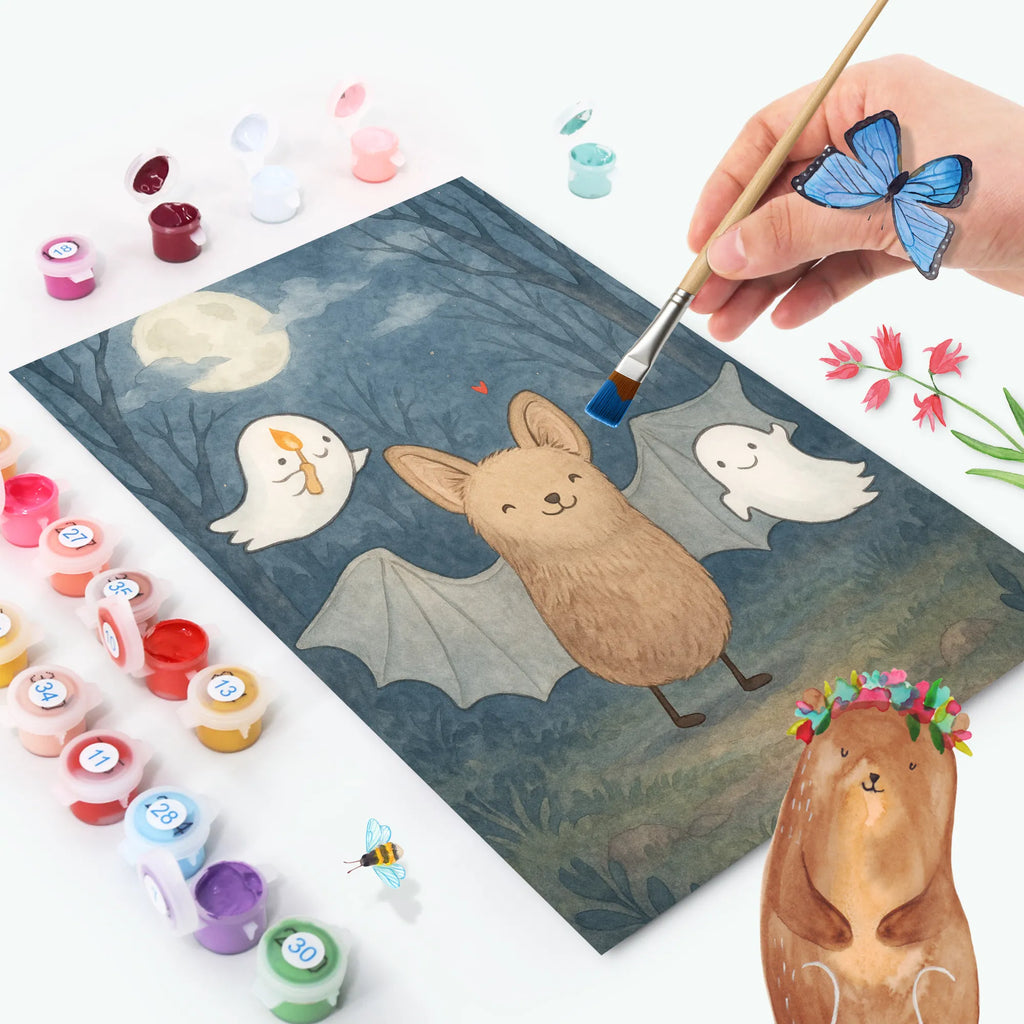 Malowanie według numerów nietoperz Duchy Design Halloween, dekoracje, Martinssingen, dekoracja, prezenty, dawanie