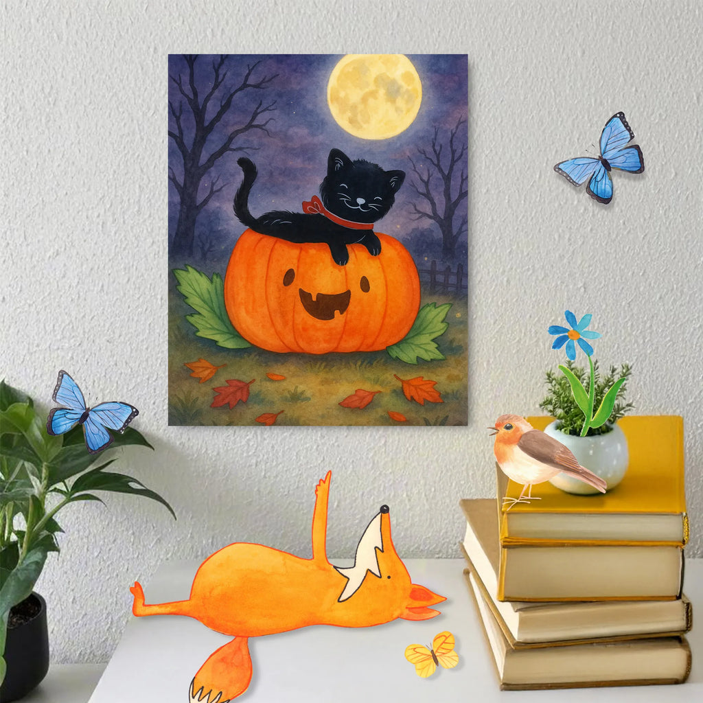 Malen nach Zahlen Schwarze Katze Design Künstler, Kunstwerk, Kreativität, DIY, Malen nach Zahlen, Malen, Baseln, Ausmalbild, Bastelidee, Halloween, Deko, Martinssingen, Dekoration, Geschenke, Schenken