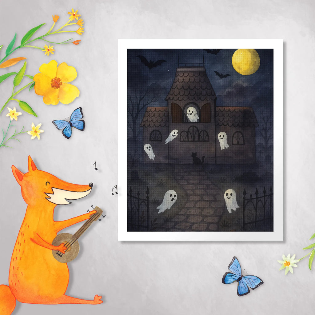 Diamond Painting Ghosts Villa Design Halloween, decoration, Martin singing, decor, gifts, giving