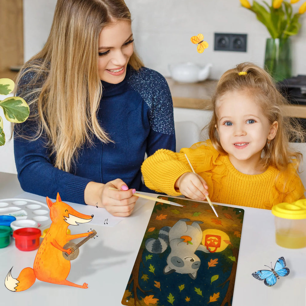 Paint by Numbers Metal Sign Raccoon Lantern Design Halloween, decoration, Martin singing, decor, gifts, giving