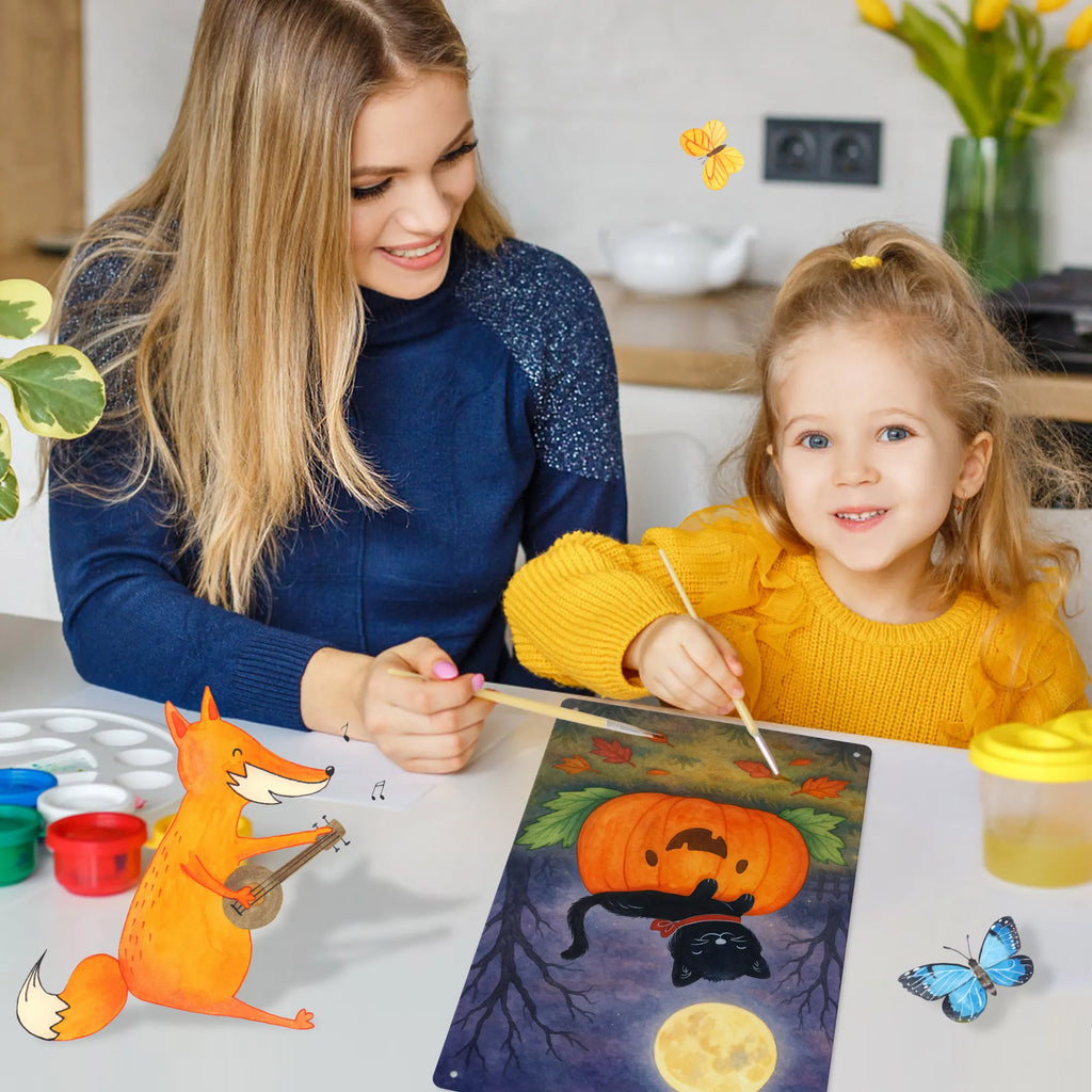 Paint by Numbers Metal Sign Black Cat Design Halloween, decoration, Martin singing, decor, gifts, giving