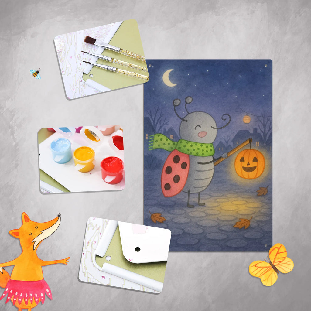 Paint by Numbers Metal Sign Smörle Lantern Design Halloween, decoration, Martin singing, decor, gifts, giving