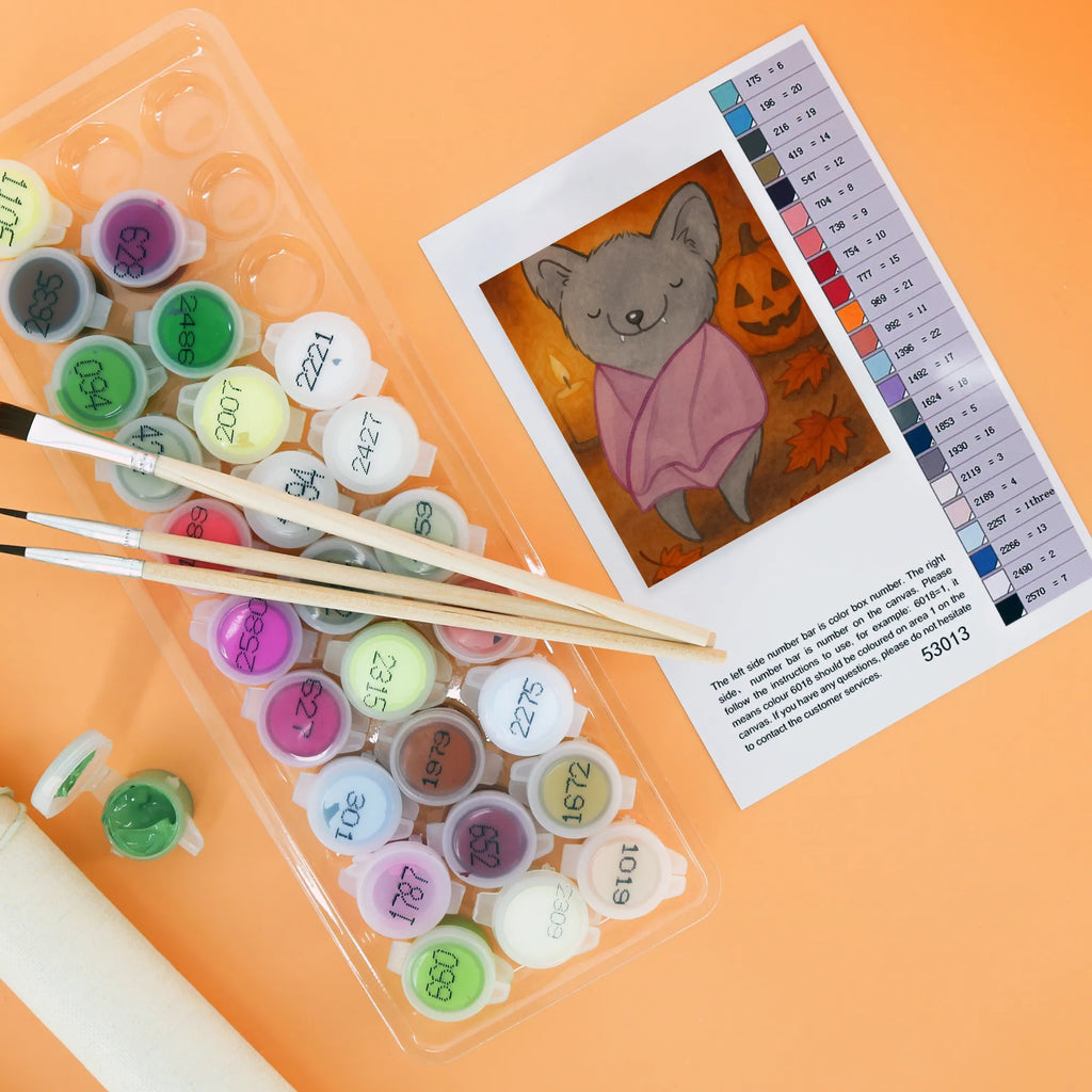 Malowanie według numerów Nietoperz odpoczywa Design Halloween, dekoracje, Martinssingen, dekoracja, prezenty, dawanie