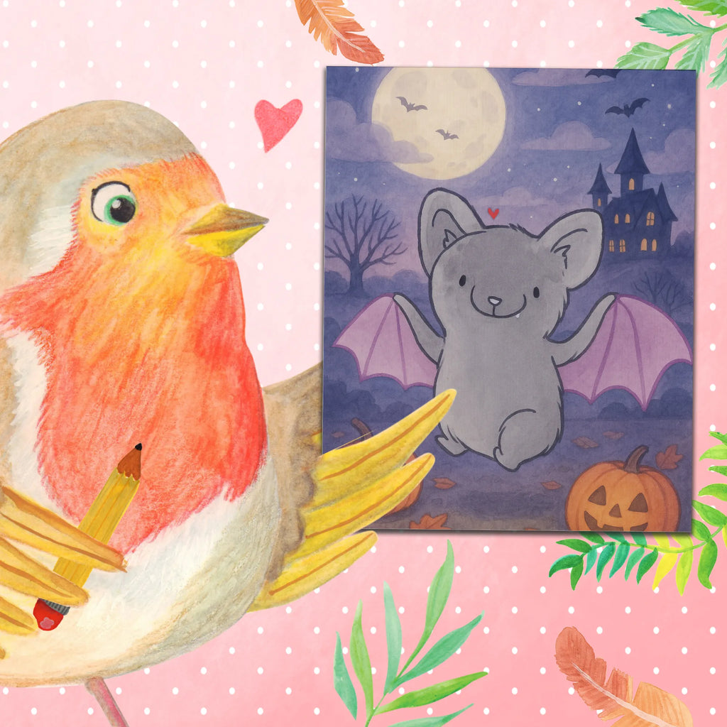 Malowanie według numerów nietoperz Klasyczny Design Kunstwerk, Ausmalbild, DIY, Malen nach Zahlen, Malen, Kreativität, Bastelidee, Künstler, Baseln, Halloween, Deko, Martinssingen, Dekoration, Geschenke, Schenken