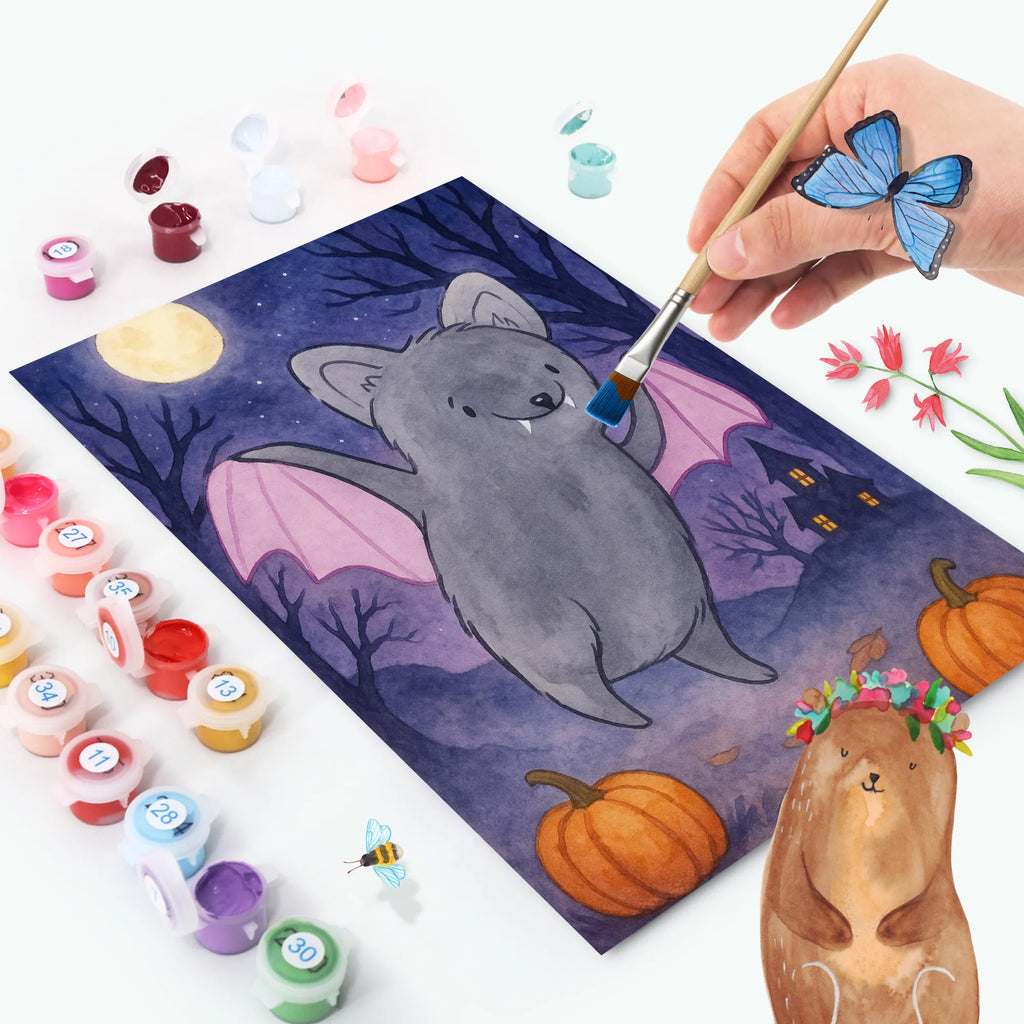 Paint by Numbers Bat Frighten Design Ausmalbild, DIY, Malen, Bastelidee, Kunstwerk, Baseln, Künstler, Kreativität, Malen nach Zahlen, Halloween, Deko, Martinssingen, Dekoration, Geschenke, Schenken