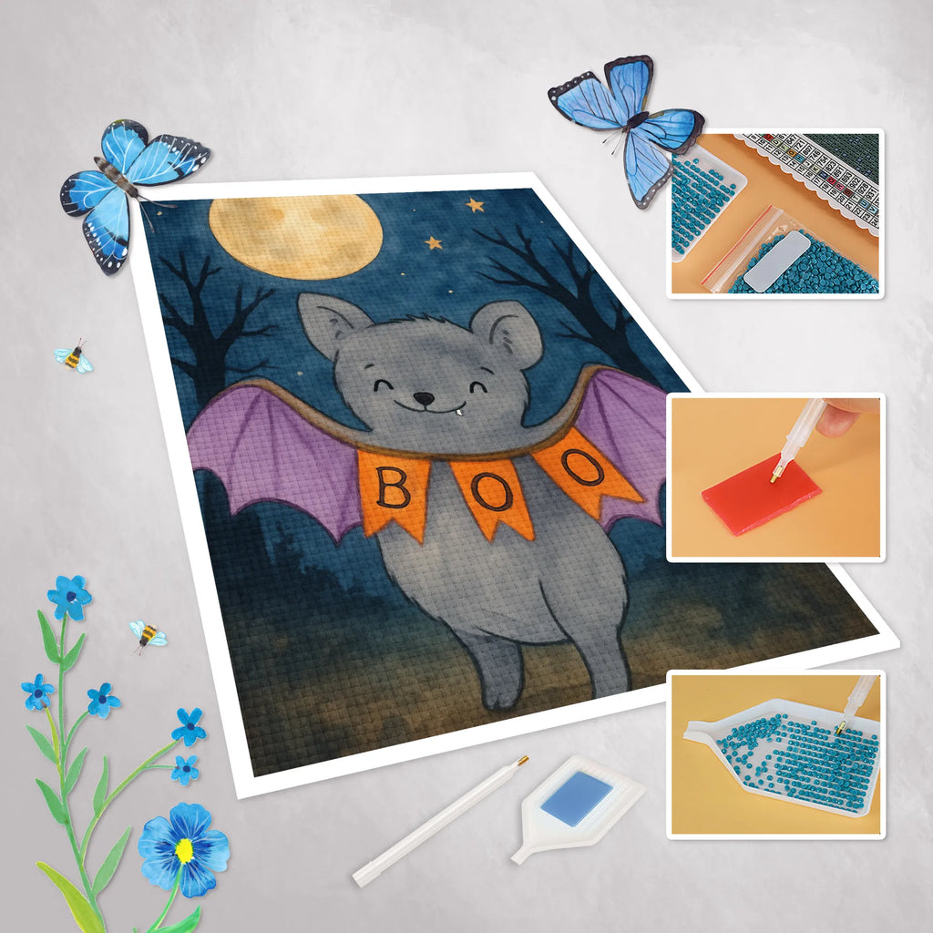 Diamond Painting Fledermaus Boo Design Diamond Painting Tablett, Diamant Stickerei, Diamond Painting Profi Set, Diamant Mosaik, Diamond Painting, Rhinestone Painting, Diamond Painting Muster, Diamond Painting Porträt, Kristallbild, Diamant Bild, Diamond Painting Tiere, Diamond Painting Modern, DIY Diamond Painting, Diamond Painting Anfänger Set, Diamond Painting Landschaft, Diamond Painting Pinzette, Diamond Painting Schlüsselanhänger, Diamond Painting Werkzeuge, Strass Malerei, Diamond Art, Diamond Painting Tray, Diamond Painting Kit, Diamond Painting Puzzle, 5D Diamant Malerei, Diamond Painting Full Drill, Diamond Painting Partial Drill, Diamond Painting Für Kinder, Diamond Painting Schablone, Diamond Painting Quadratbohrer, Diamant Malerei, Diamond Painting Set, Diamond Painting Deko, Diamond Painting Geschenkidee, Diamond Painting Blumen, Diamond Painting Rundbohrer, Diamond Painting Leinwand, DIY Strass Bild, Diamond Painting Zubehör, Diamond Painting Bohrer, Diamond Painting Motive, Diamond Painting Für Erwachsene, Diamond Painting Klassisch, Halloween, Deko, Martinssingen, Dekoration, Geschenke, Schenken