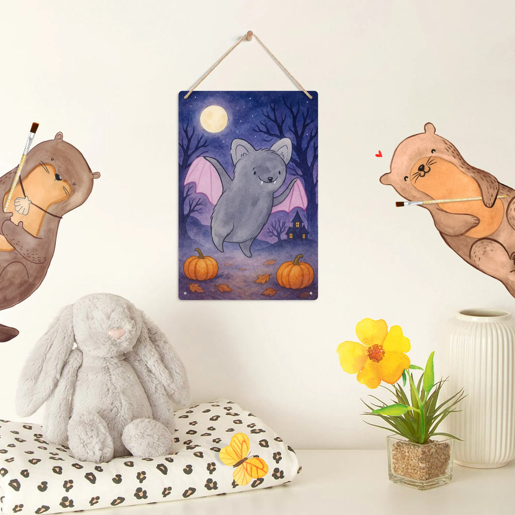 Paint by Numbers Metal Sign Bat Frighten Design Halloween, decoration, Martin singing, decor, gifts, giving