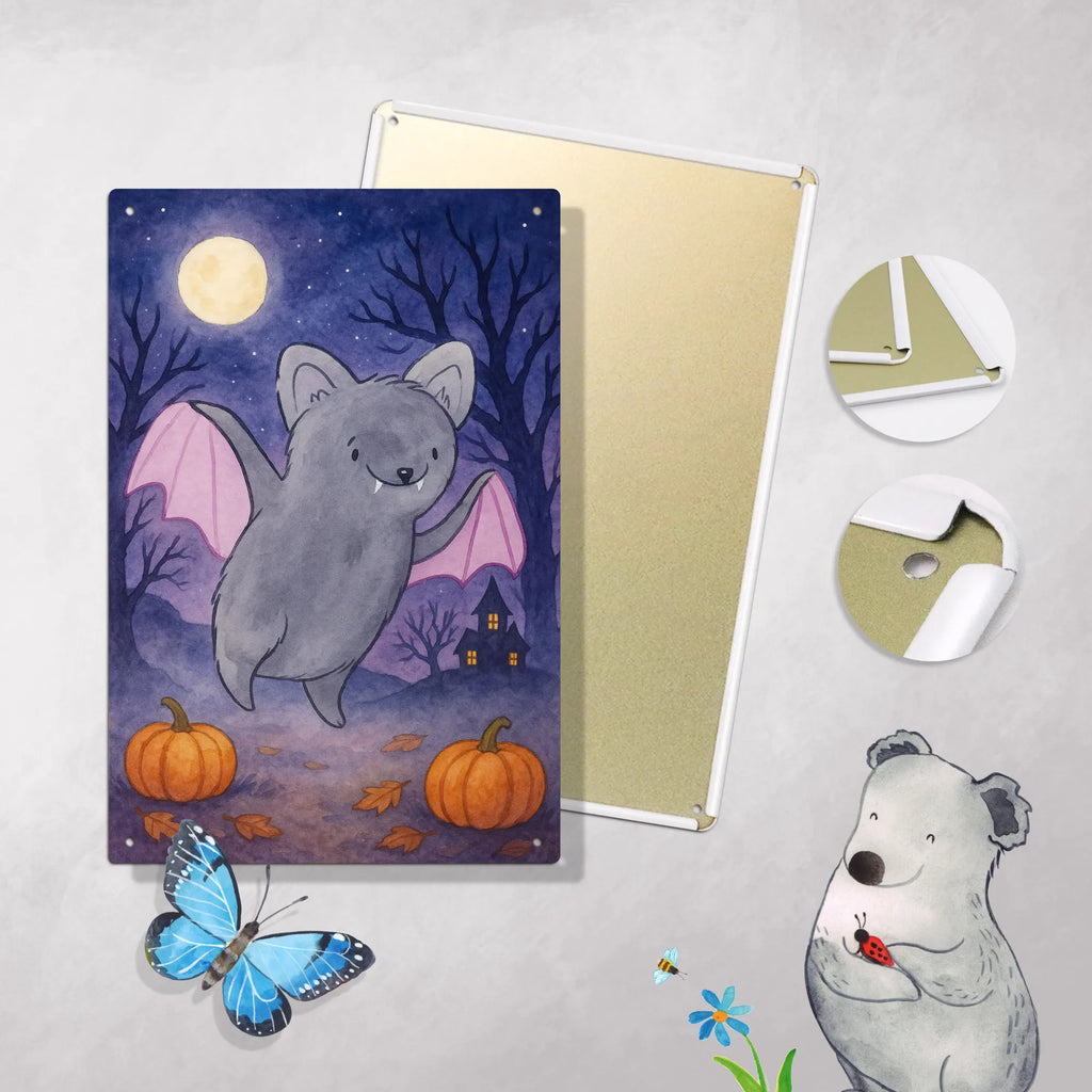 Paint by Numbers Metal Sign Bat Frighten Design Halloween, decoration, Martin singing, decor, gifts, giving