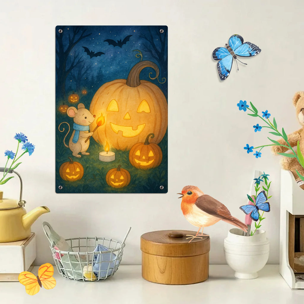 Metalowy szyld do malowania po numerach dynia mysz Design Halloween, dekoracje, Martinssingen, dekoracja, prezenty, dawanie