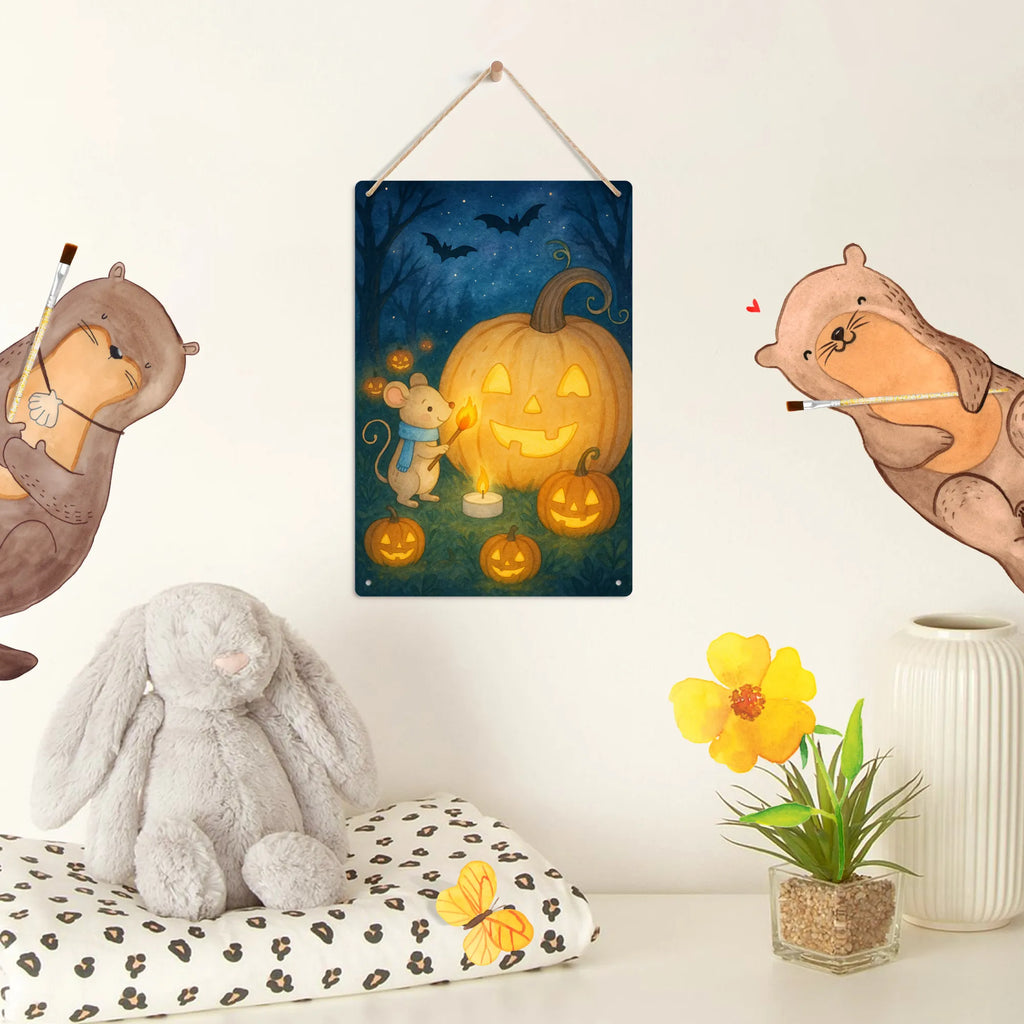 Metalowy szyld do malowania po numerach dynia mysz Design Halloween, dekoracje, Martinssingen, dekoracja, prezenty, dawanie