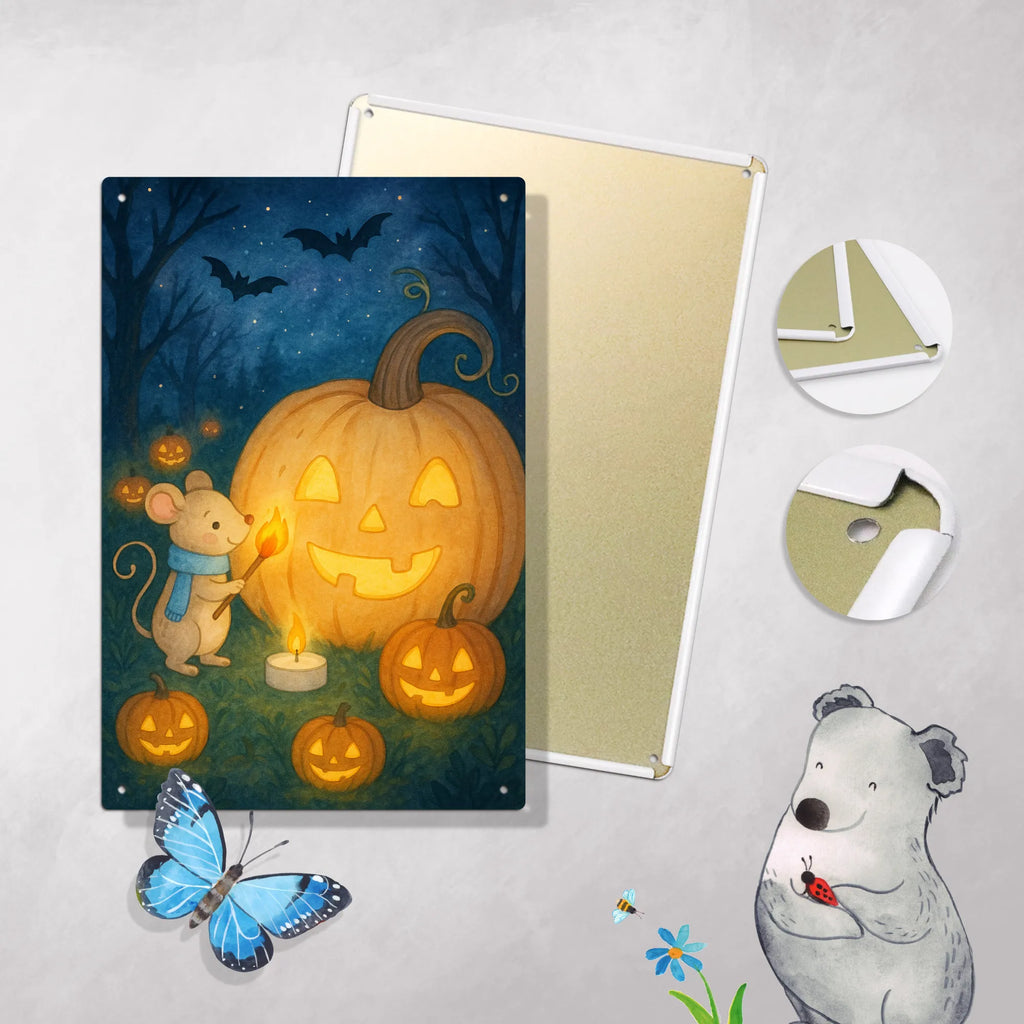 Metalowy szyld do malowania po numerach dynia mysz Design Halloween, dekoracje, Martinssingen, dekoracja, prezenty, dawanie