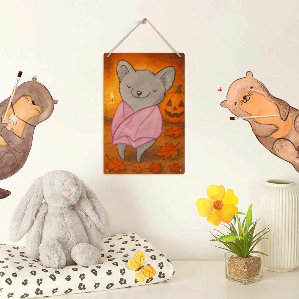 Paint by Numbers Metal Sign Bat Chilling Design Halloween, decoration, Martin singing, decor, gifts, giving