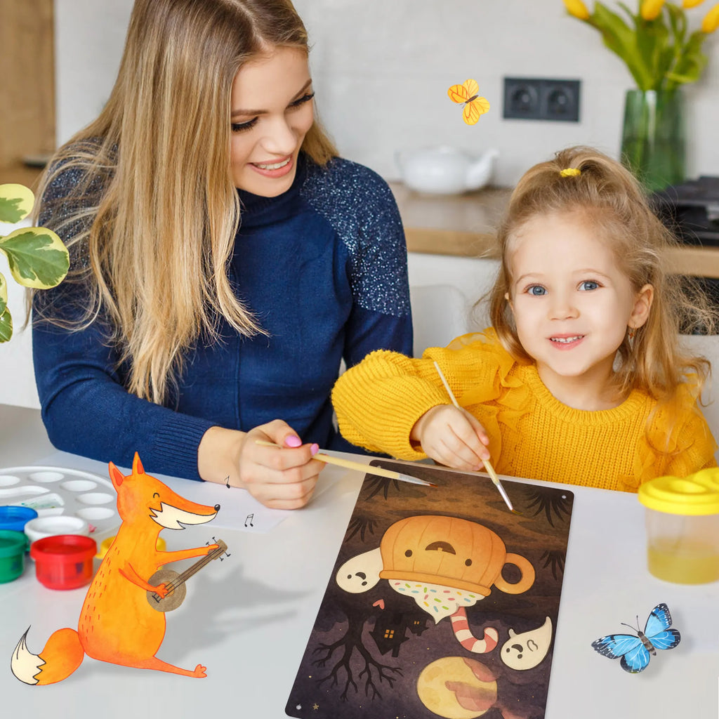 Paint by Numbers Metal Sign Coffee Ghost Design Halloween, decoration, Martin singing, decor, gifts, giving