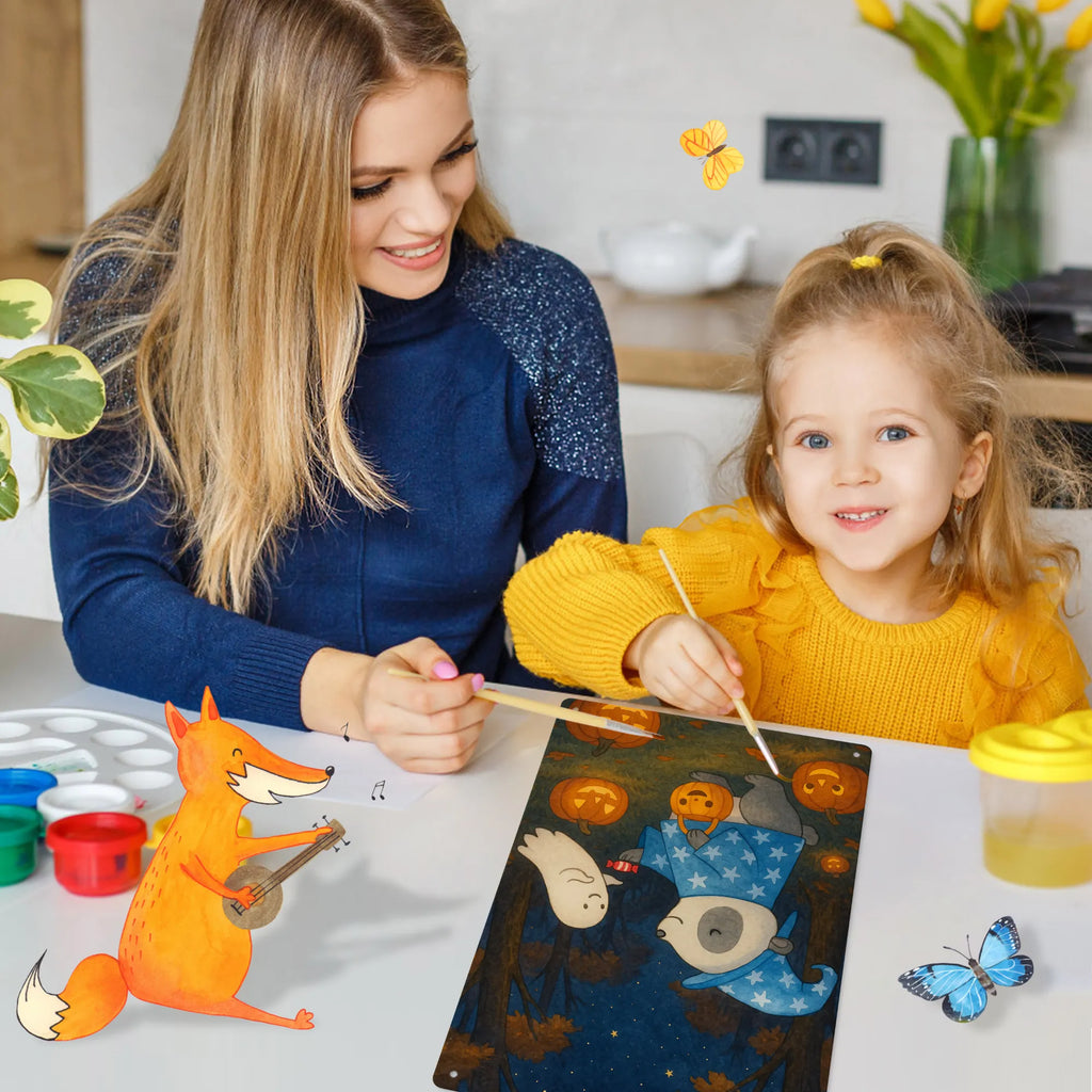 Metalowy szyld do malowania po numerach Panda Czarodziej Design Halloween, dekoracje, Martinssingen, dekoracja, prezenty, dawanie