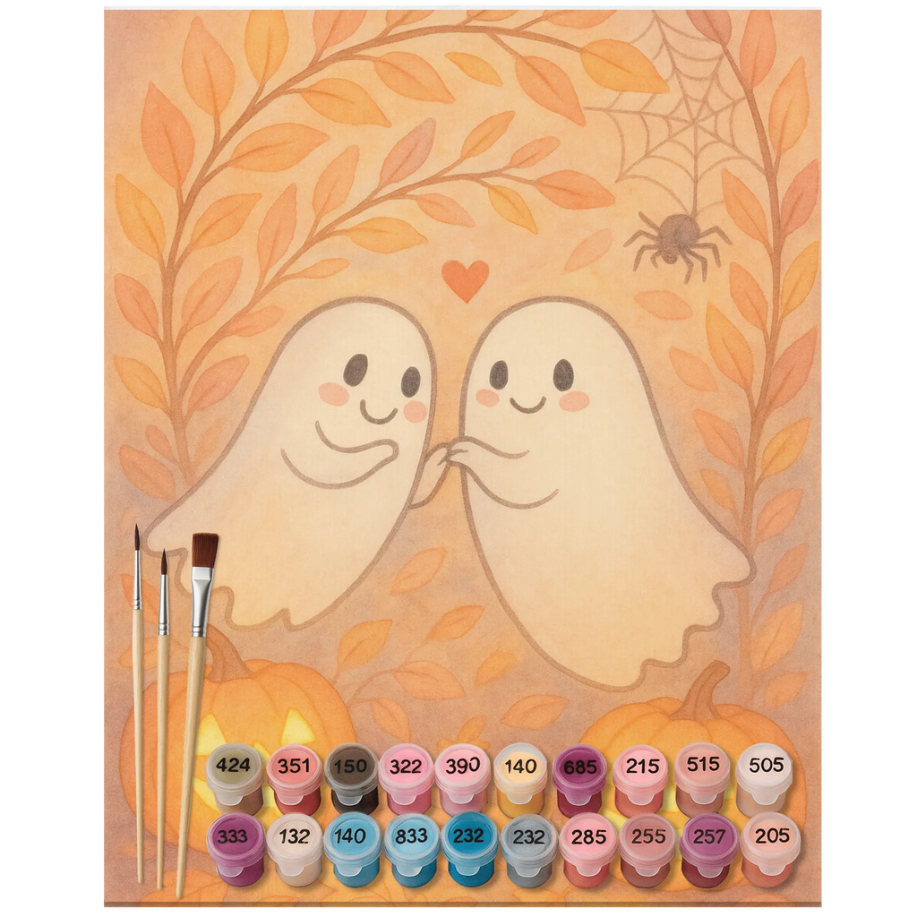 Malowanie według numerów Duchy miłość Design Halloween, dekoracje, Martinssingen, dekoracja, prezenty, dawanie