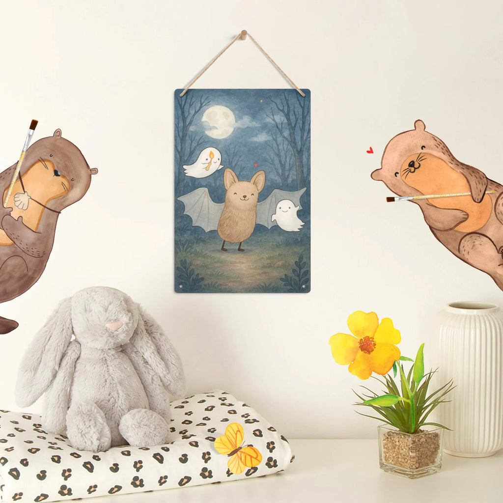 Paint by Numbers Metal Sign Bat Ghosts Design Halloween, decoration, Martin singing, decor, gifts, giving