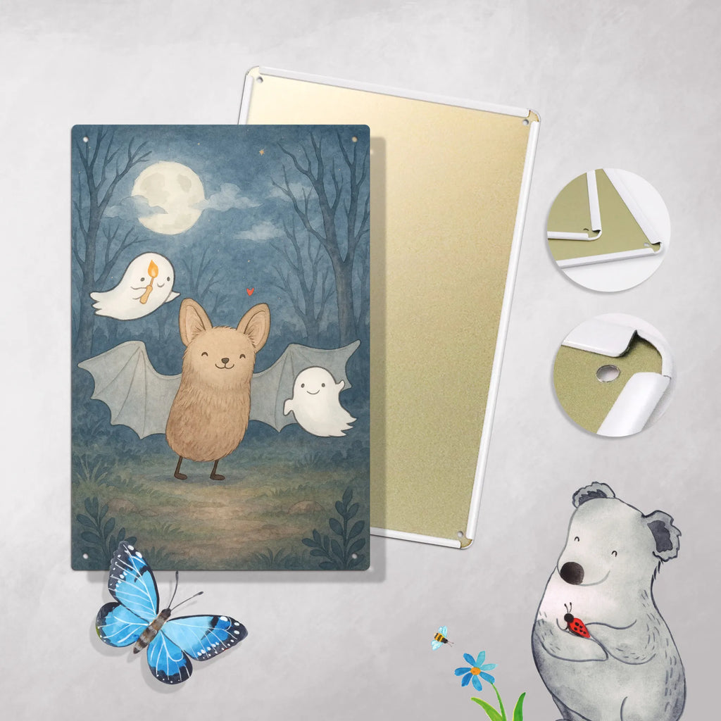 Paint by Numbers Metal Sign Bat Ghosts Design Halloween, decoration, Martin singing, decor, gifts, giving