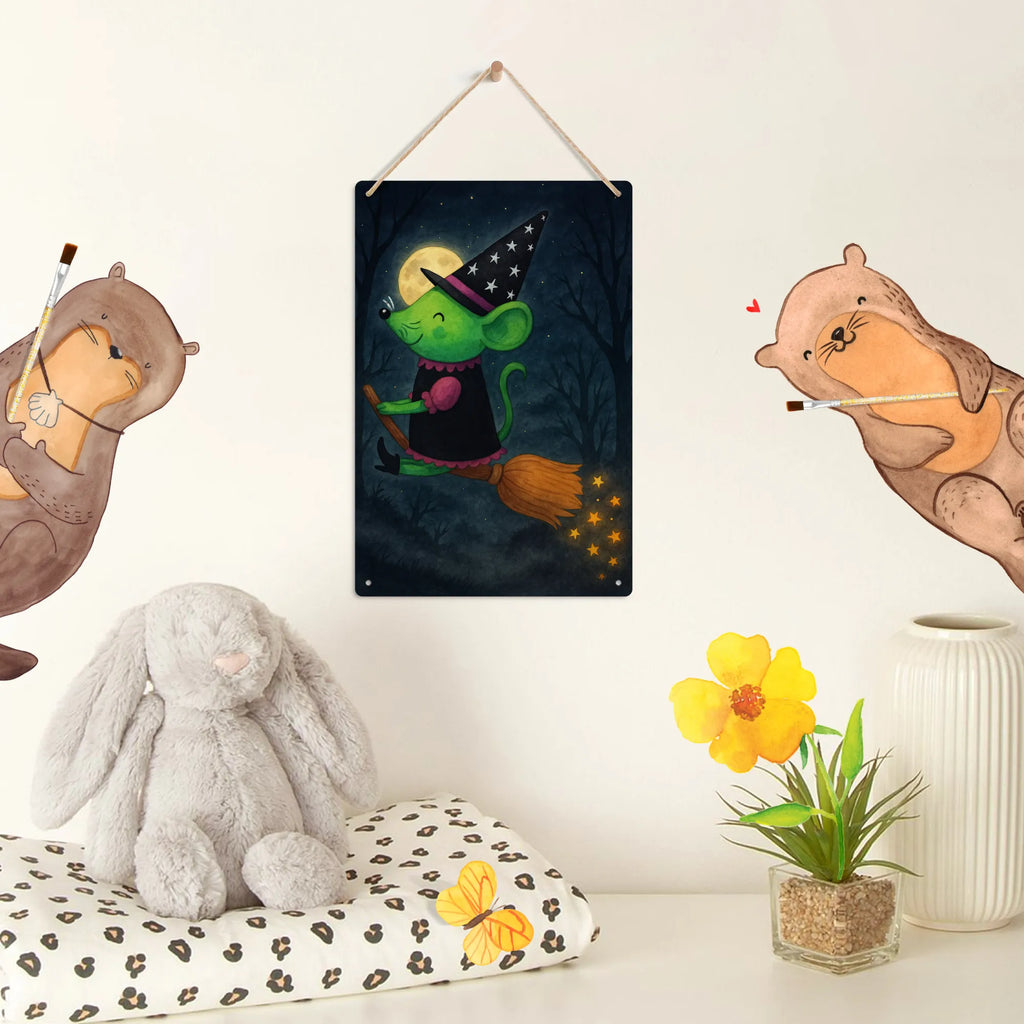 Metalowy szyld do malowania po numerach Czarownica lata Design Halloween, dekoracje, Martinssingen, dekoracja, prezenty, dawanie