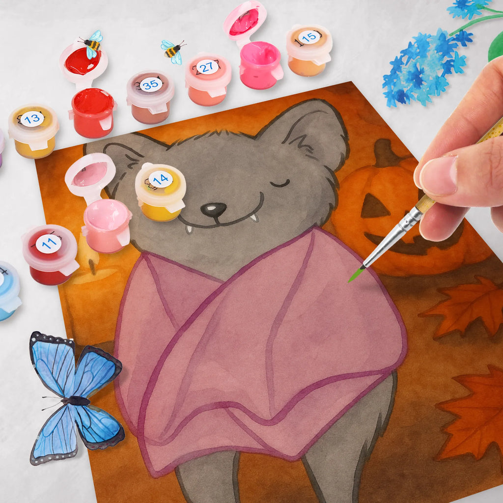 Malowanie według numerów Nietoperz odpoczywa Design Halloween, dekoracje, Martinssingen, dekoracja, prezenty, dawanie