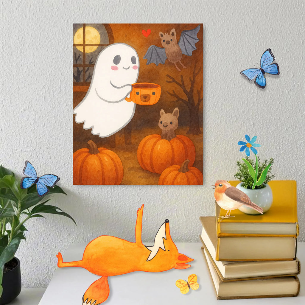 Malowanie według numerów Duch kawa Design Kreativität, Malen, DIY, Malen nach Zahlen, Baseln, Bastelidee, Kunstwerk, Ausmalbild, Künstler, Halloween, Deko, Martinssingen, Dekoration, Geschenke, Schenken, Kaffee, Gespenst